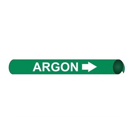 Nmc Pipemarker Strap-On, Argon W/G, Fits 6"- F4005